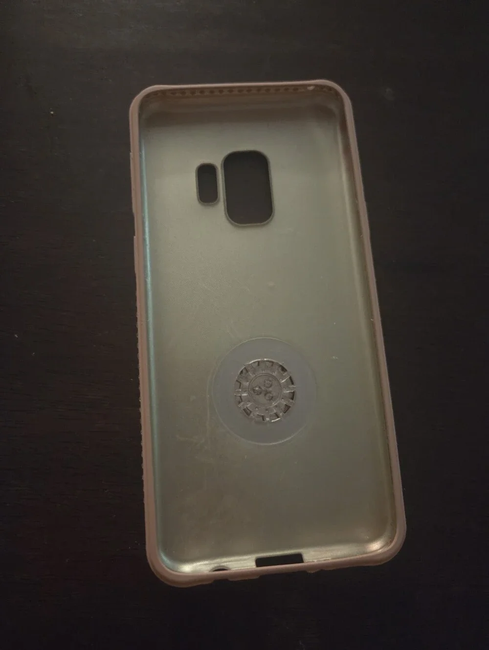 Samsung Pink Bumper Clear Back Phone Case S9